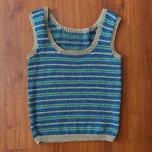 Vintage Striped Sweater Vest